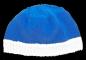 Mobile Preview: Hand knitted baby cap in blue and white with a head circumference 42 - 44 cm 16,54 - 17,32 inch